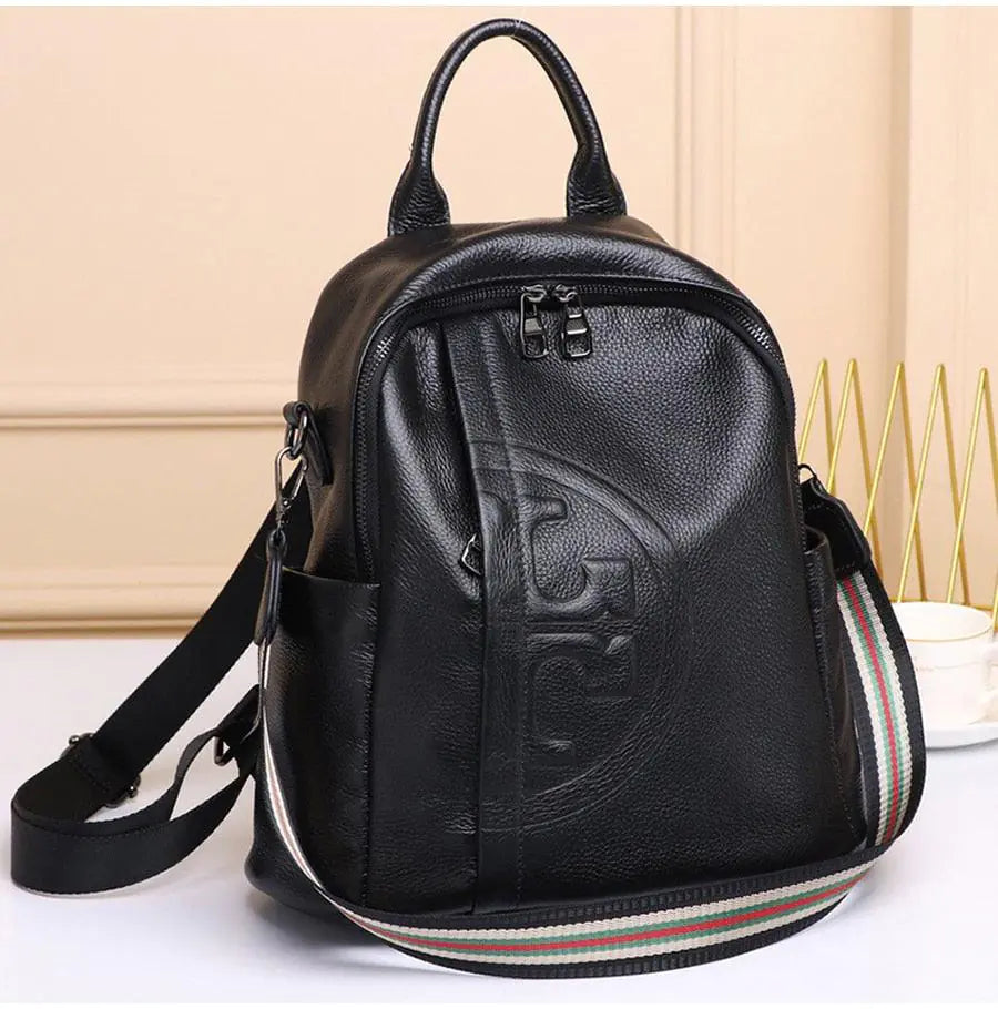 Mochila de cuero casual para mujer - High Trend Coture