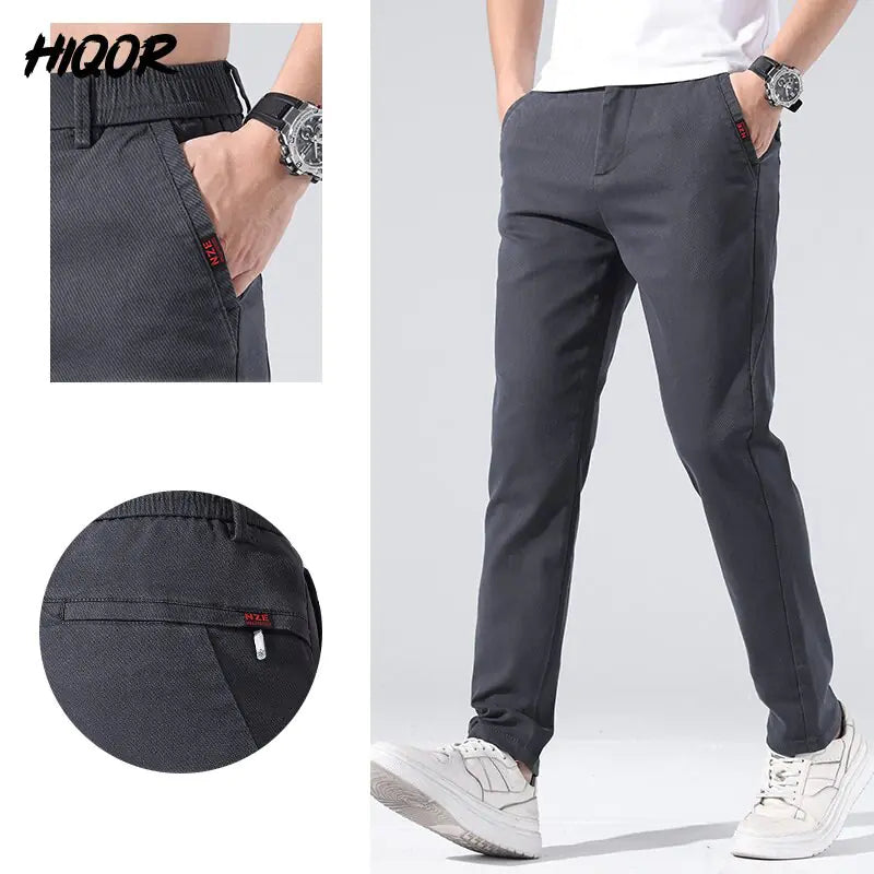Pantalones de vestir hombre casuales elásticos - High Trend Coture