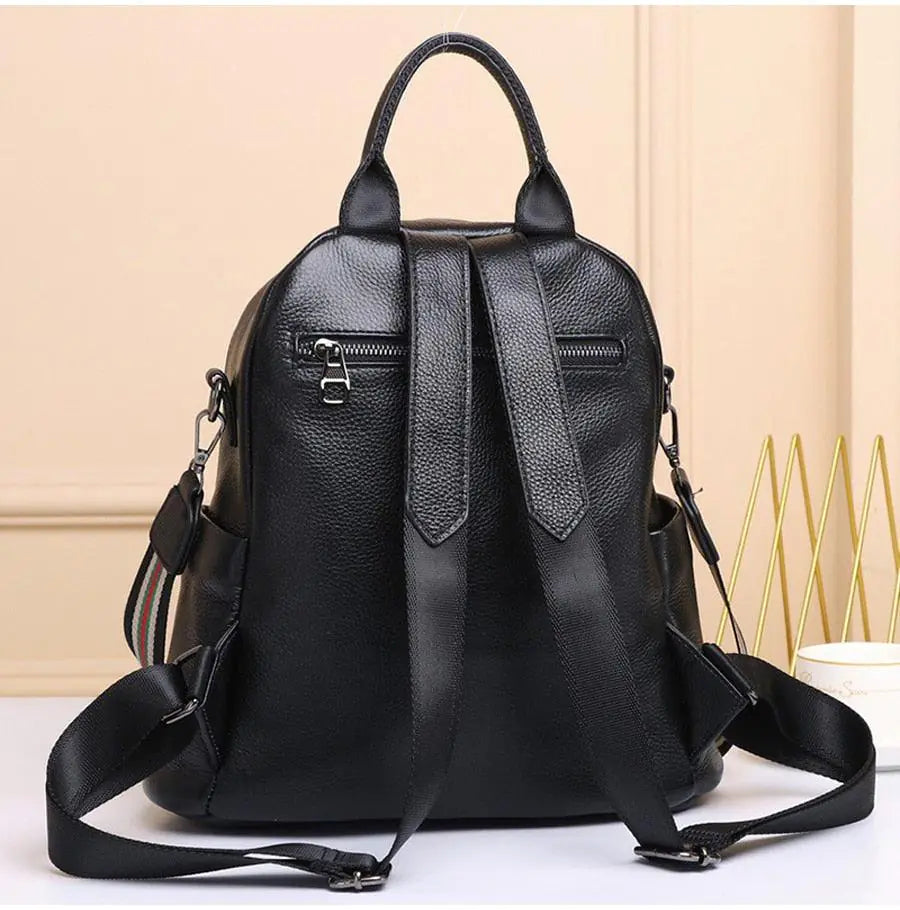 Mochila de cuero casual para mujer - High Trend Coture