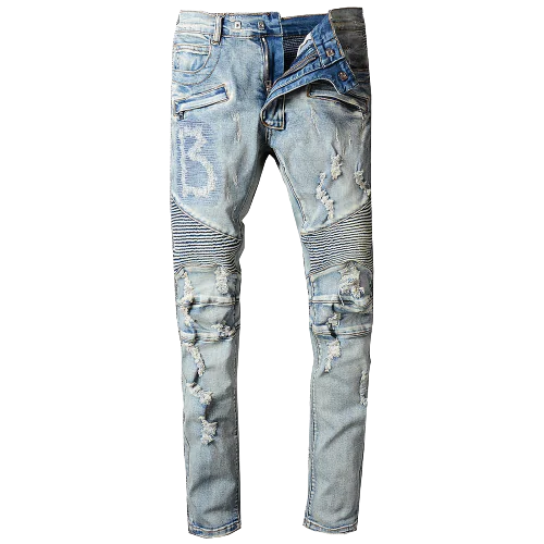 Pantalones vaqueros estilo motero - High Trend Coture