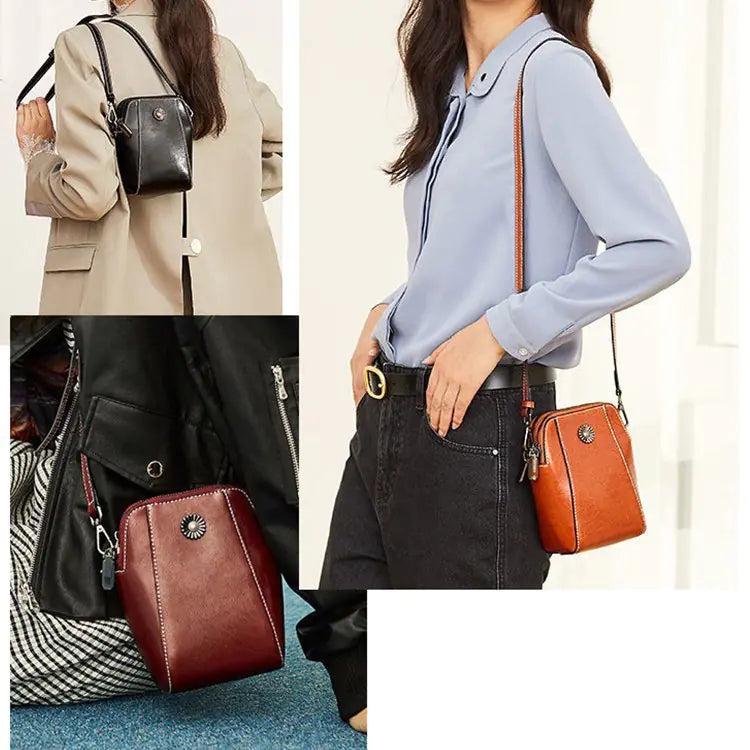Mini bolso estilo bandolera de piel - High Trend Coture