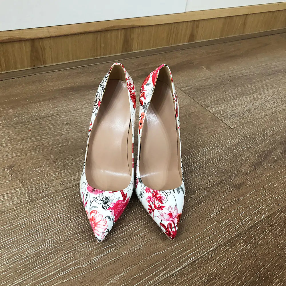 Zapatos stilettos estampado flores - High Trend Coture