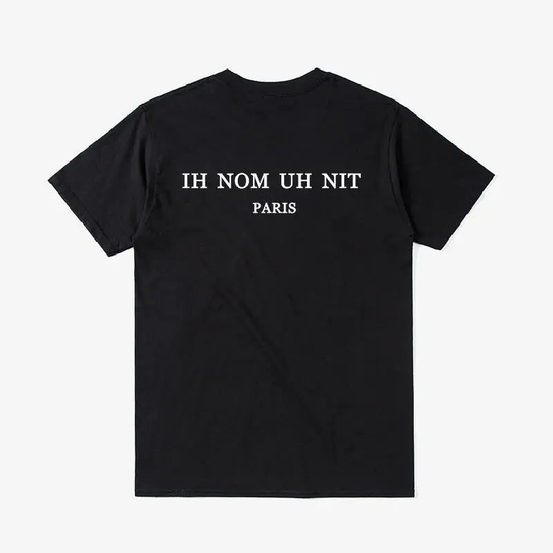 Camiseta Estampada Gráfica IH NOM HU NIT - High Trend Coture