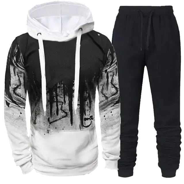 Conjunto de sudadera y pantalón de chándal con capucha - High Trend Coture