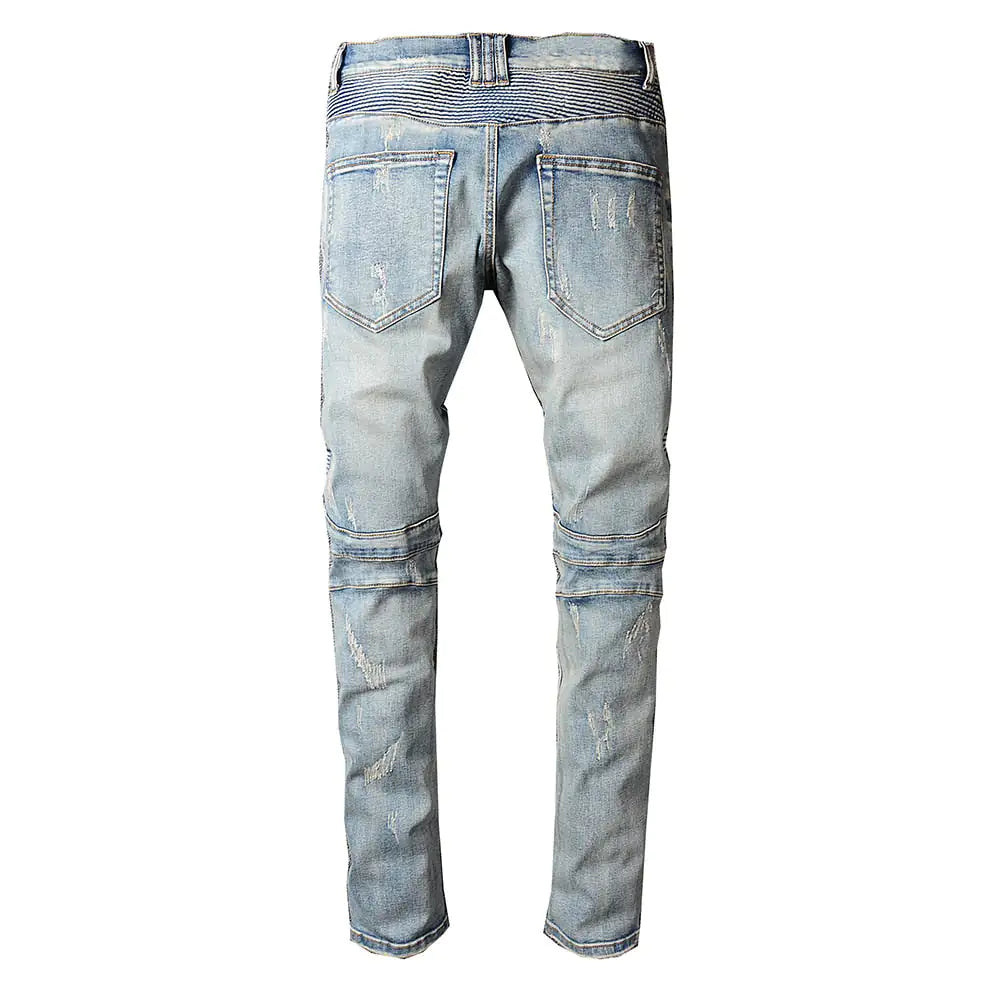 Pantalones vaqueros estilo motero - High Trend Coture