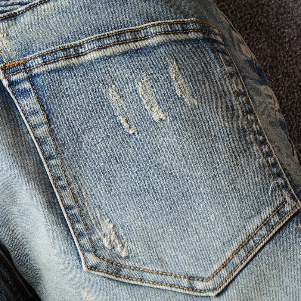 Pantalones vaqueros estilo motero - High Trend Coture