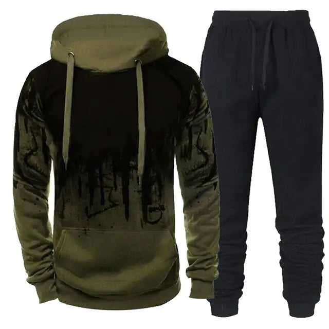 Conjunto de sudadera y pantalón de chándal con capucha - High Trend Coture
