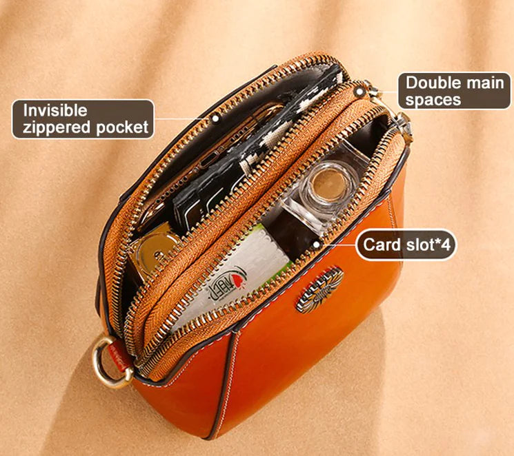 Mini bolso estilo bandolera de piel - High Trend Coture