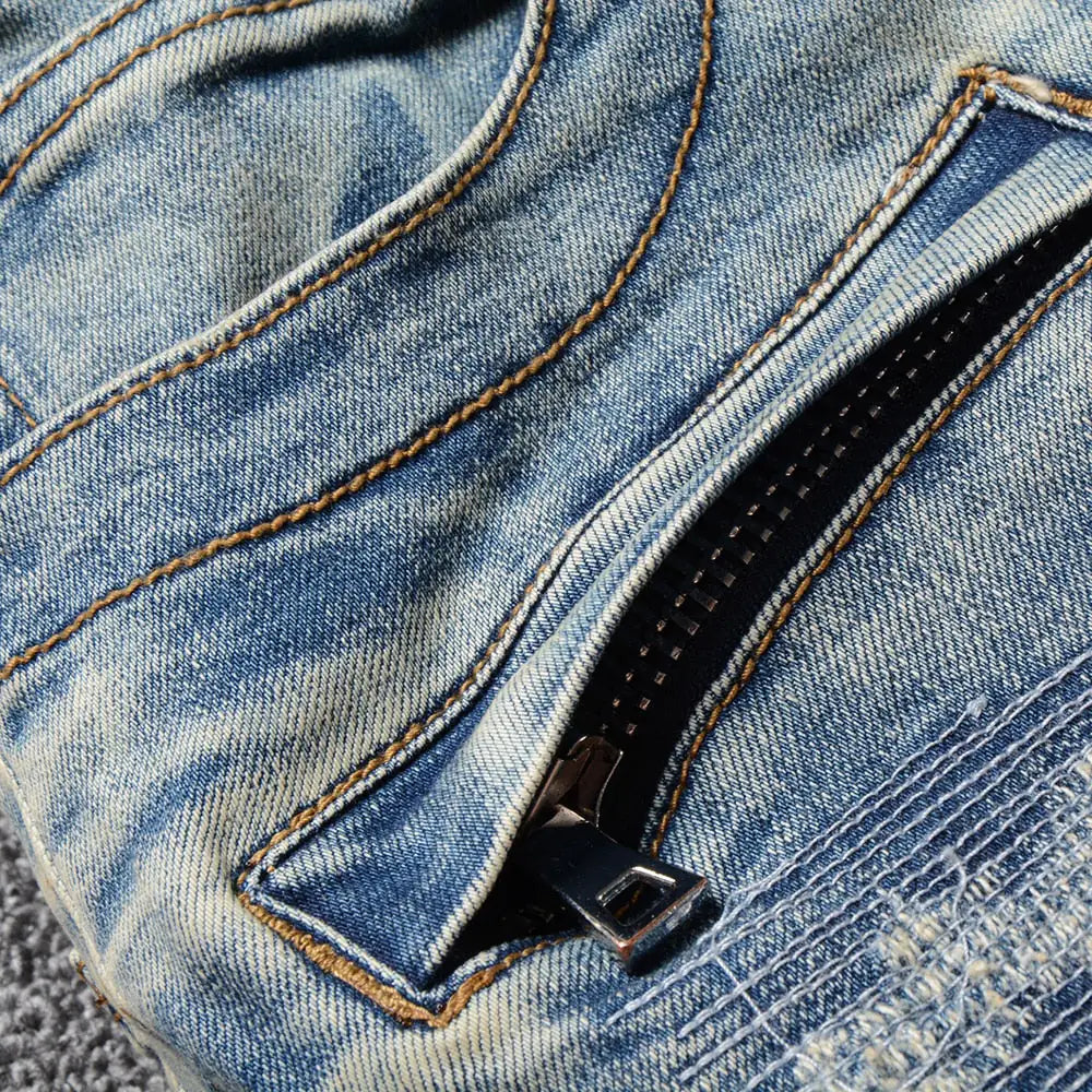 Pantalones vaqueros estilo motero - High Trend Coture