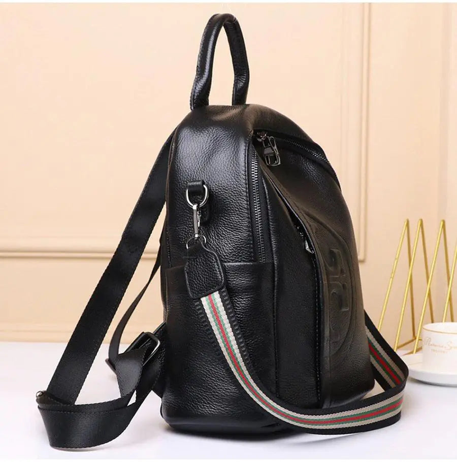 Mochila de cuero casual para mujer - High Trend Coture